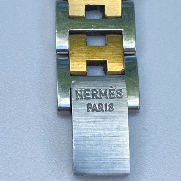 Authentic Hermès Two-Tone Stainless Steel Watch 24mm - Picture 12 of 12